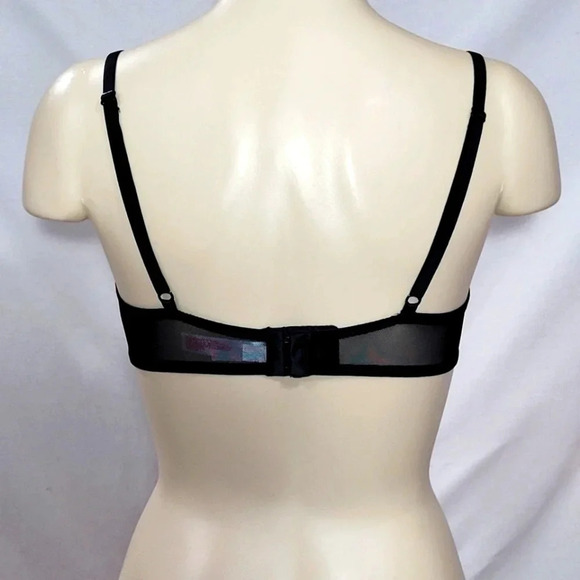 32A Xhilaration Unlined T-Shirt Lace Underwire Bra Ebony Black‎  New with Tags - Picture 3 of 5